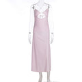 Summer Sexy Wind Cutout Sling Backless Slim Tall Looking Split Dress