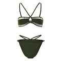 Miniature Three Point Solid Color Bikini Sexy Split Swimsuit Women Bikini
