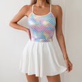 Women Competitive Sports Swimsuit Skirt Scale One Piece Swimsuit