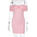 Spring Dress Socialite Elegant Slim Fit off Shoulder Hip Dress Women