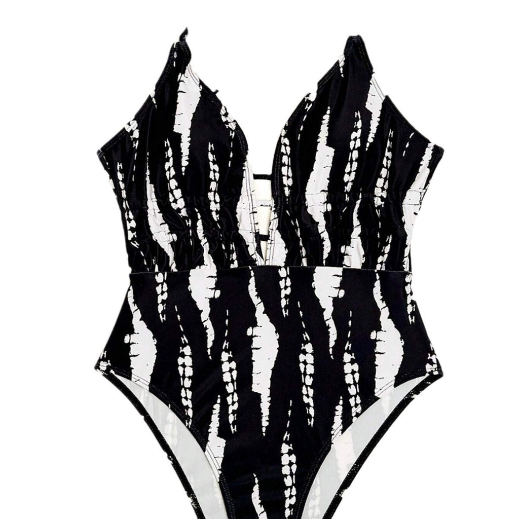 Swimsuit Women Sexy Backless Swimsuit Spring V Neck Lace up Swimsuit