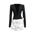Sexy Tiered Dress Summer Elegant Irregular Asymmetric Slim Fit Patchwork Hip Bag Dress Women
