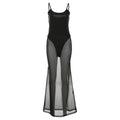 Spring Summer Women Sexy See through Sling High Waist Figure Flattering Sheath Dress