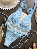 Bikini Bikini Lace up Sexy Split Women Swimsuit Women