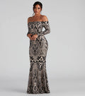 Women Elegant Sequ Sexy off Neck Dress Cocktail Evening Maxi Dress
