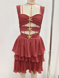 A Shaped Tiered Dress One Piece Beach Sexy One Piece