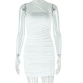 Women Clothing Solid Color Halter Dress Sexy Slim Fit Sheath Short Dress