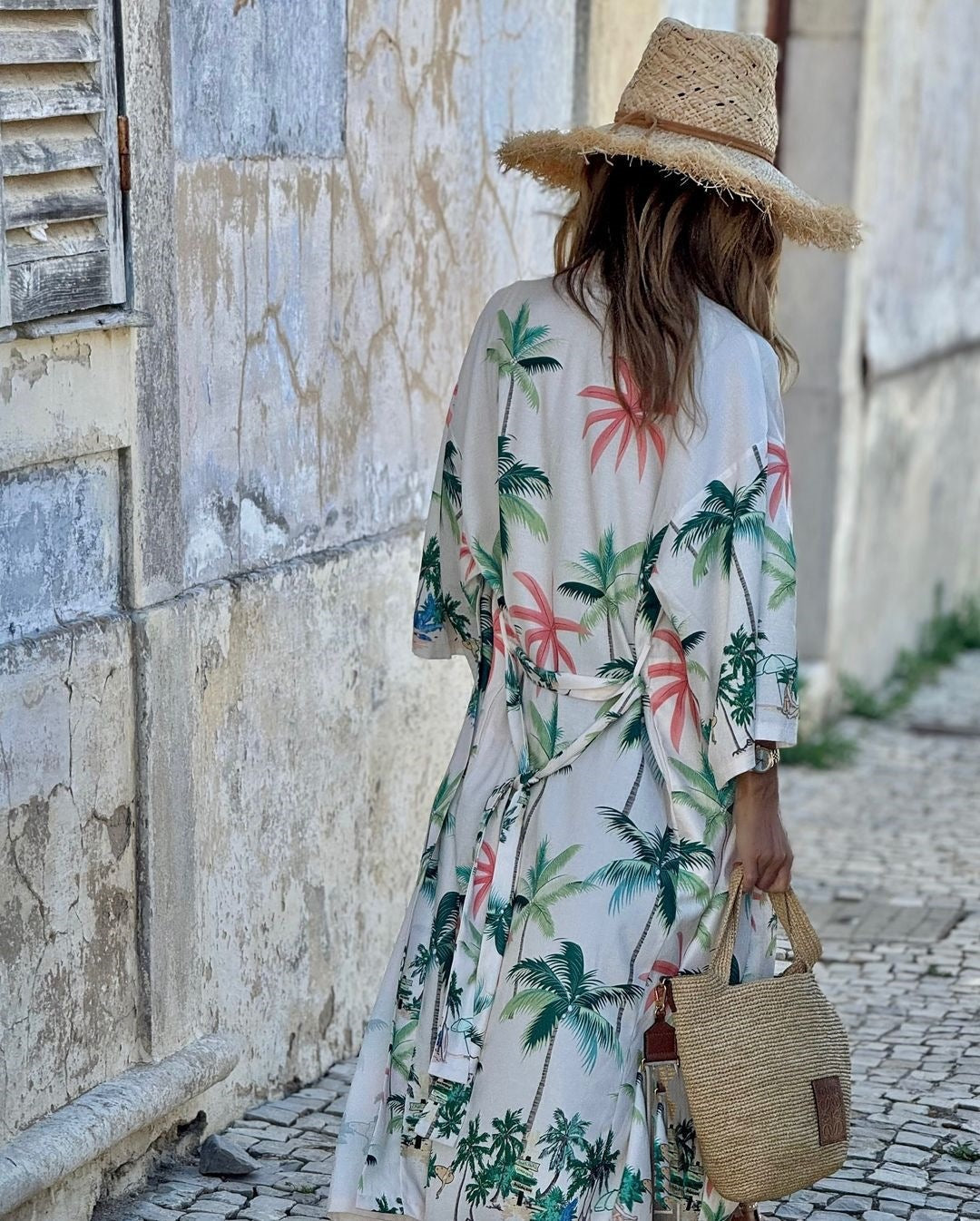 Sun Protective Clothes Shawl Internet Celebrity Same Printed Sleeve Cardigan Long Shawl