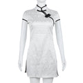 Summer Sexy High Waist Slimming Tight Improved Frog Buckle Dress Split Retro Cheongsam