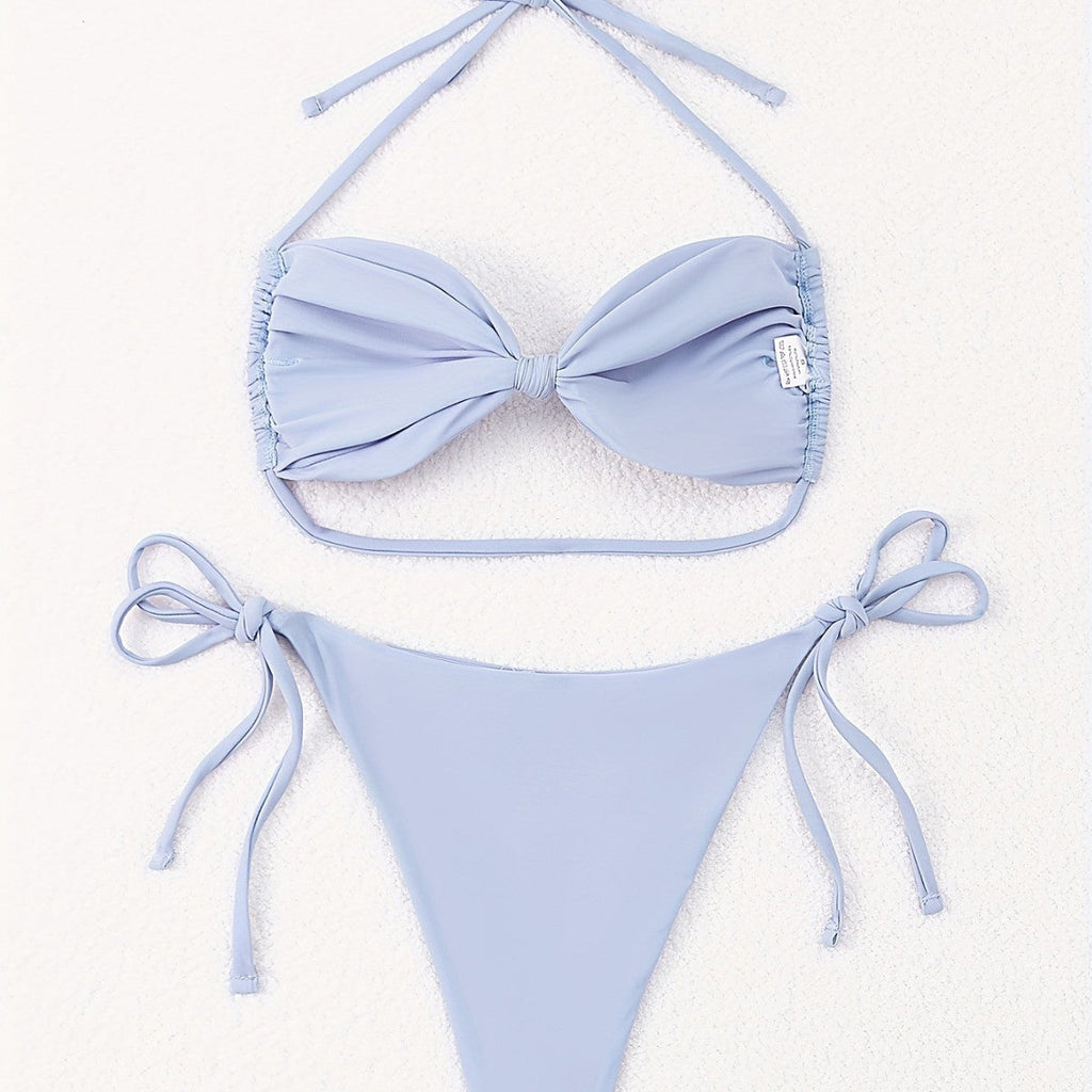 Sexy Light Blue Bikini Women Exclusive Swimwear
