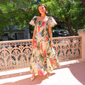 Dress Chiffon Floral Print off Shoulder Beach Dress Seaside Vacation Maxi Dress Women