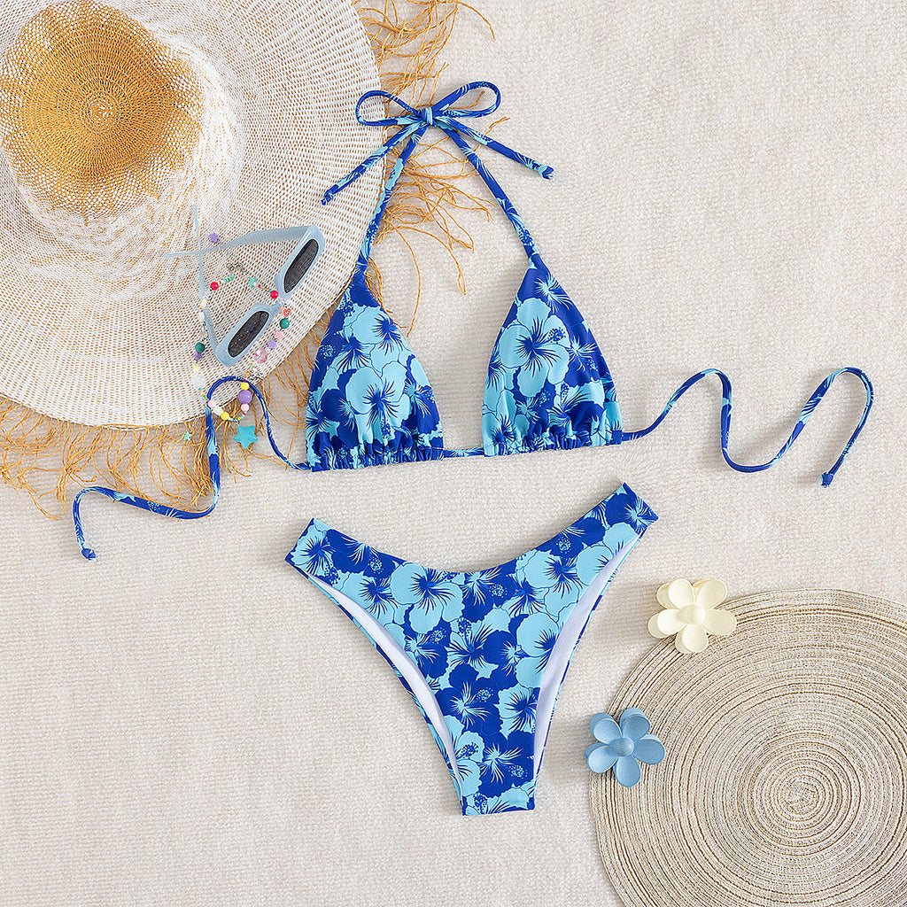 Split Swimsuit Sexy Women Fission Swimsuit Tropical Printing Swimsuit