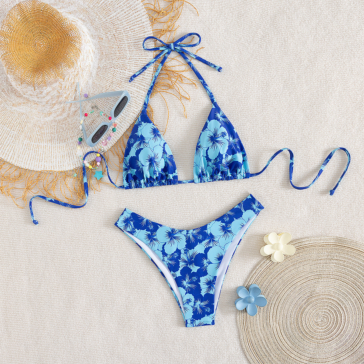 Split Swimsuit Sexy Women Fission Swimsuit Tropical Printing Swimsuit