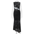 Women Clothing Summer Sexy Lace Hollow Out Cutout Top See through Hip Skirt Set Women