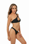 Swimsuit One Shoulder Women Printed Split Swimsuit Bikini Sexy Halter Bikini