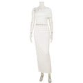 Sexy Shoulder Tank Top High Waist Skirt High Class Elegant Two Piece Sets