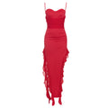 Dress Summer Fashionable Simple Tube Top off Shoulder Ribbon Slim Dress for Women