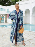 Blooming Beach Blouse Sexy Cardigan Sun Protection Shirt Holiday Dress Beach Cover Up