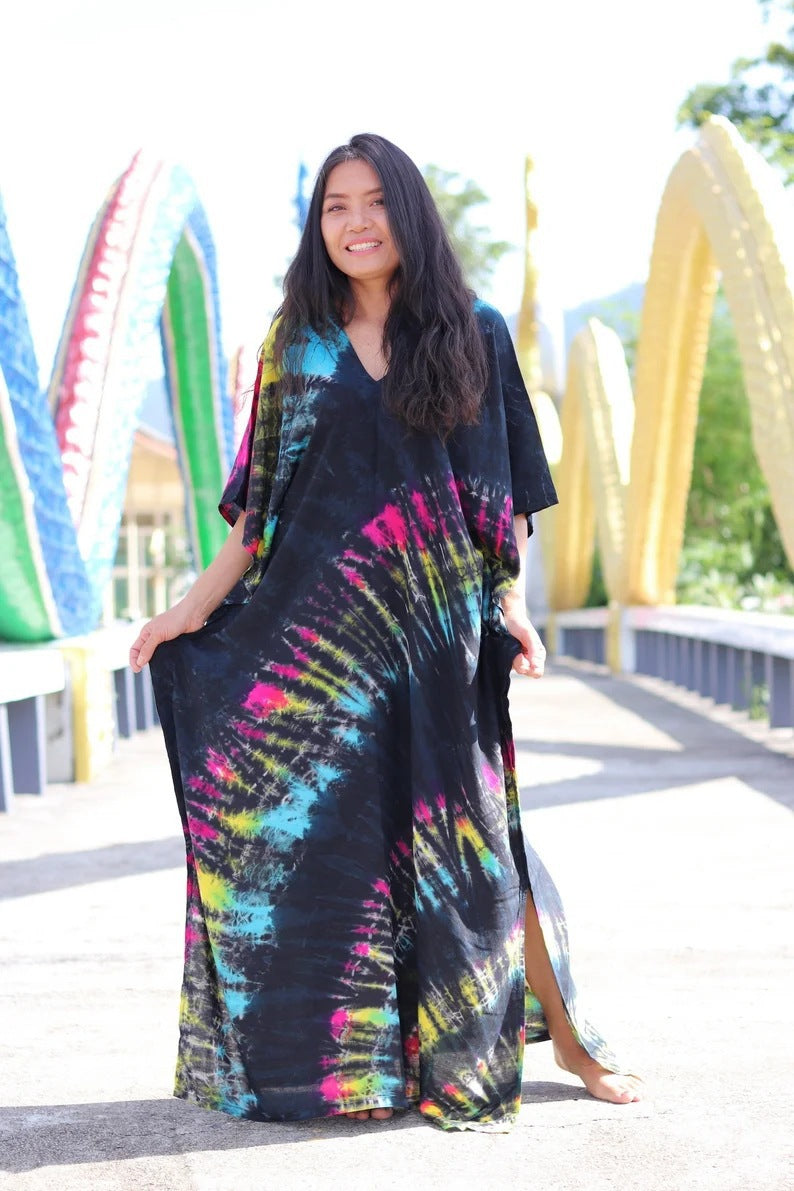 Rayon Halo Dyed Robe Vacation Casual Beach Bikini Cover 25 Colors