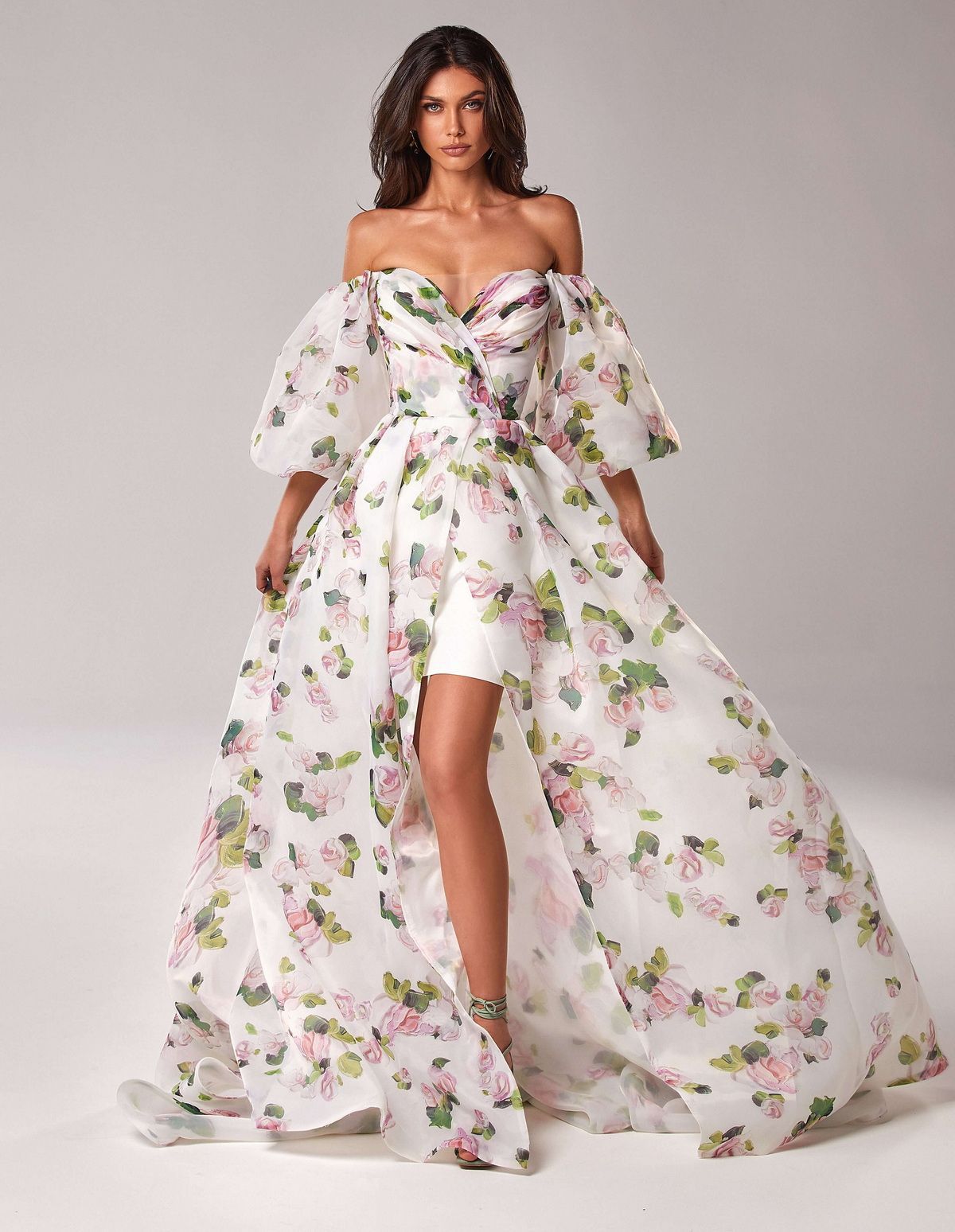 Tube Top Sexy Long Evening Dress Suspenders High End Split Elegant Dress