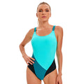 Color Matching Sports One Piece Swimsuit Women Sexy Backless Swimsuit