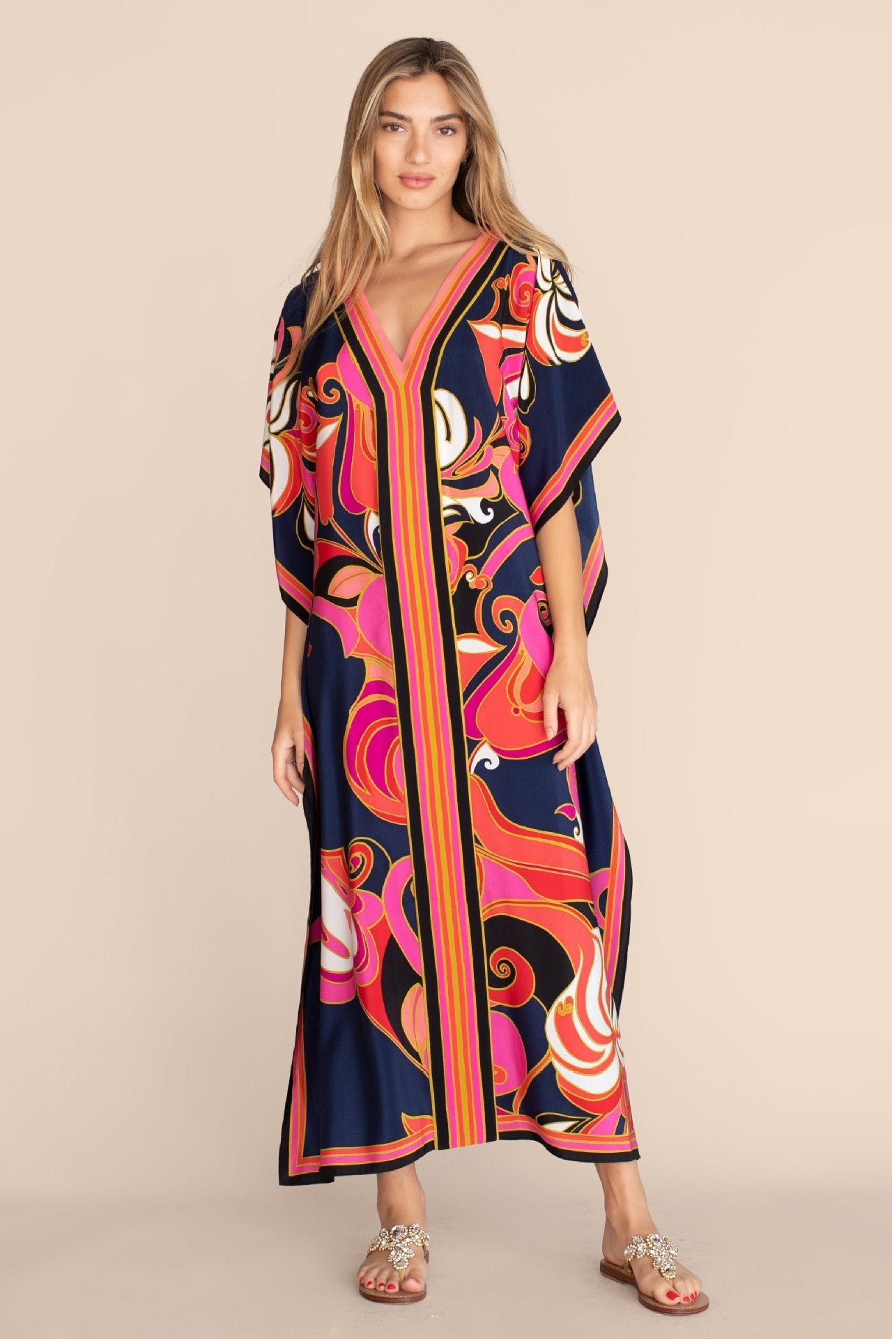 Fabrics Printed Robe Vacation Casual Beach Bikini Cover