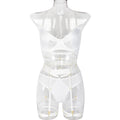 Sexy Match Sets Complex Heavy Craft Underwear Mesh Splicing Tape Leg Ring