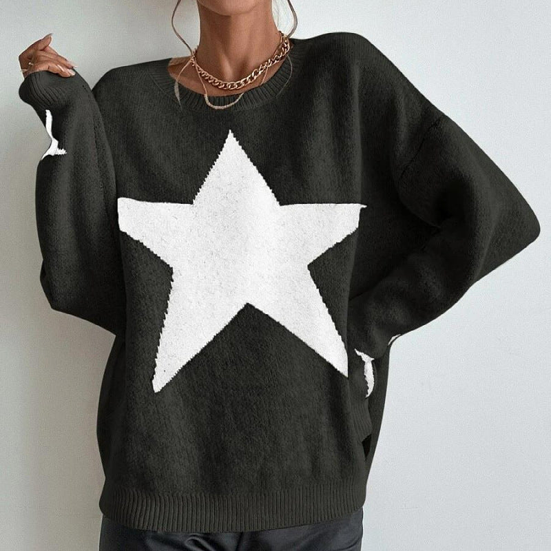 Autumn Winter Arrival Sweater Women Pullover round Neck Thread Personality Sweater Sweater Coat Women