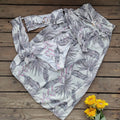 Retro Printed Mesh Long Sleeve Tube Top High Waist Bikini Split Swimsuit Women Skirt Three Piece Sets