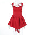 Spring Socialite Elegant Sexy Jacquard a Swing Backless Bow Dress Women