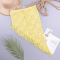 Spring Summer Women Clothing Sexy See-through Hollow Out Cutout Knitted Dress Open Oblique Tassel Beach Skirt