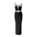 Diamond Strap Bandage Dress Socialite Slim Fit Dress Boning Corset Dress