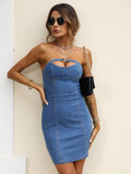 Women Clothing Sexy Tube Top Sexy Denim Dress