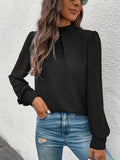 Women Clothing Spring Summer Long Sleeve Satin Top Shirt