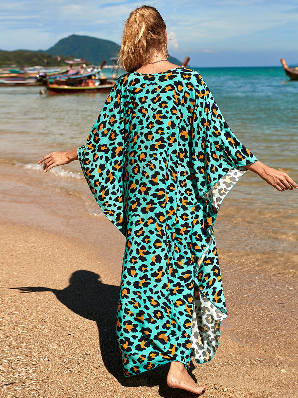Rayon Printed Vacation Casual Beach Bikini Cover 2 Colors