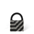 Retro Color Matching High Grade Socialite Dinner Bag Pearl Vegetable Basket Bucket Bag Handmade Beaded Woven Bag