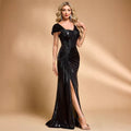 Fishing Line Shaping Evening Dress Pleated Cocktail Party Formal Party Dress