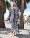 Rayon Positioning Printing Robe Vacation Casual Beach Bikini Cover 6 Colors