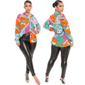 Casual Digital Printing Multi-Color Women Shirt