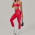 Contrast Color Binding Nude Feel Yoga Beauty Back Tight Quick Drying Workout Clothes Outdoor Sports Two Piece Sets