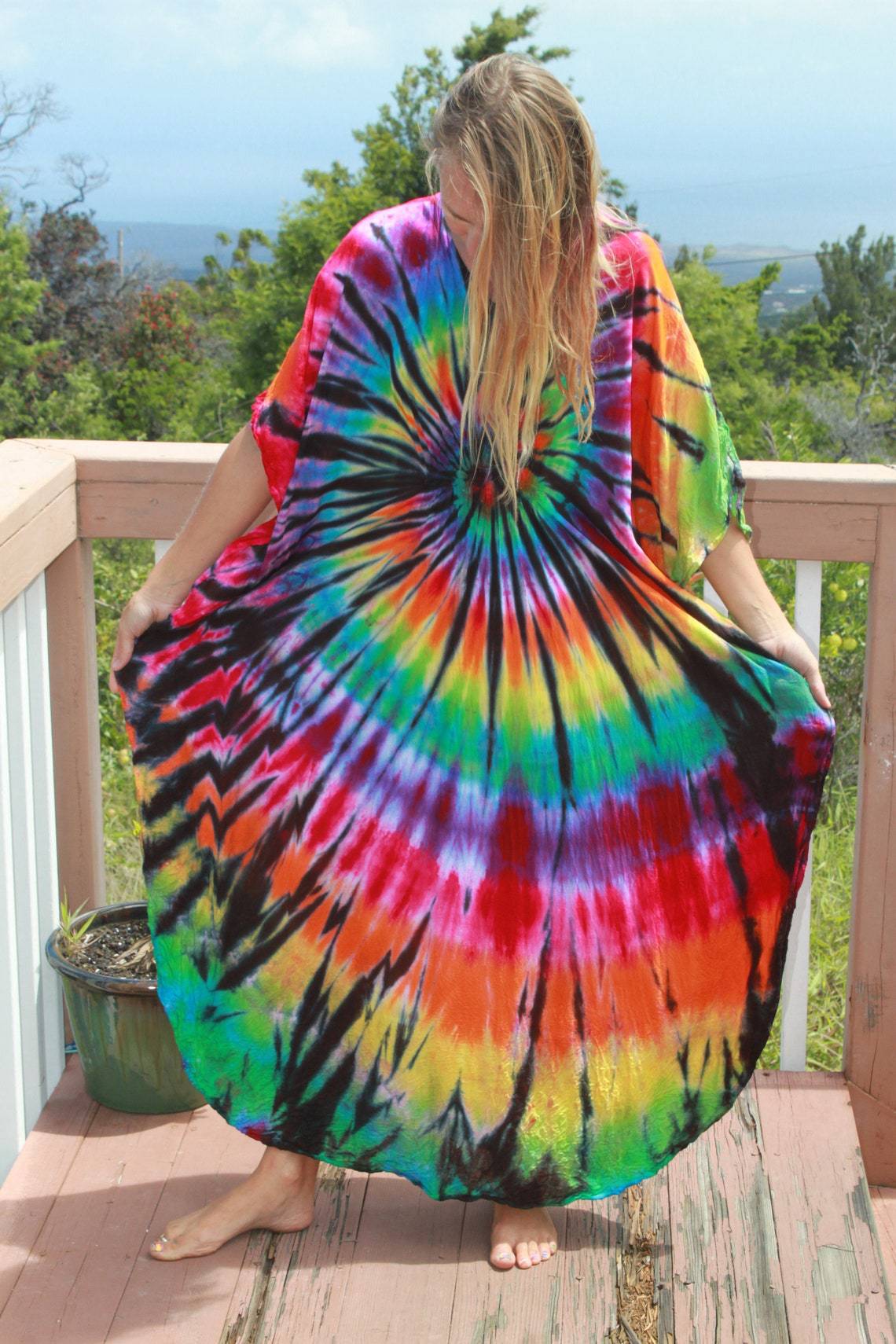 Rayon Halo Dyed Robe Vacation Casual Beach Bikini Cover 25 Colors