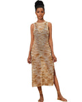 Knitted Hollow Out Cutout Vest Skirt Beach Cover Up Sexy Vacation Long Skirt Beach Cover Up Crochet hook