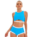 Boxer Sports Split Swimsuit Women Sexy Hollow Out Cutout Backless Bikini Swimsuit