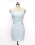 Summer Sexy Dress Solid Color Strap sexy Sequined Short