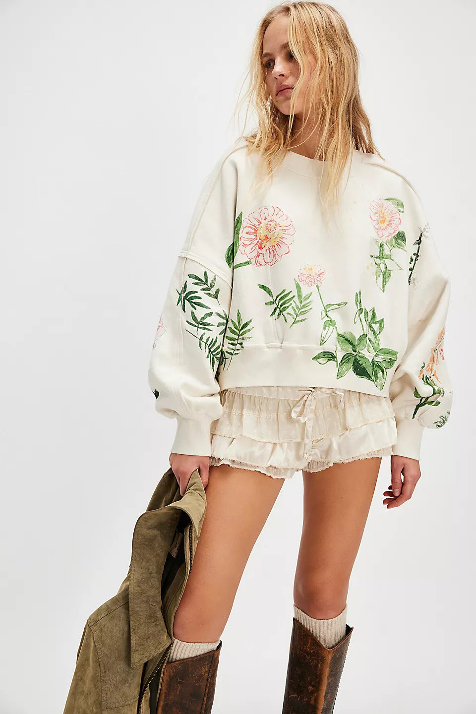 Autumn Winter Women Clothing Printing Loose Casual Top All Matching Hoodie Women