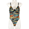 Sexy Jumpsuit Sexy Stripes Summer Beach Jumpsuit with Steel Ring