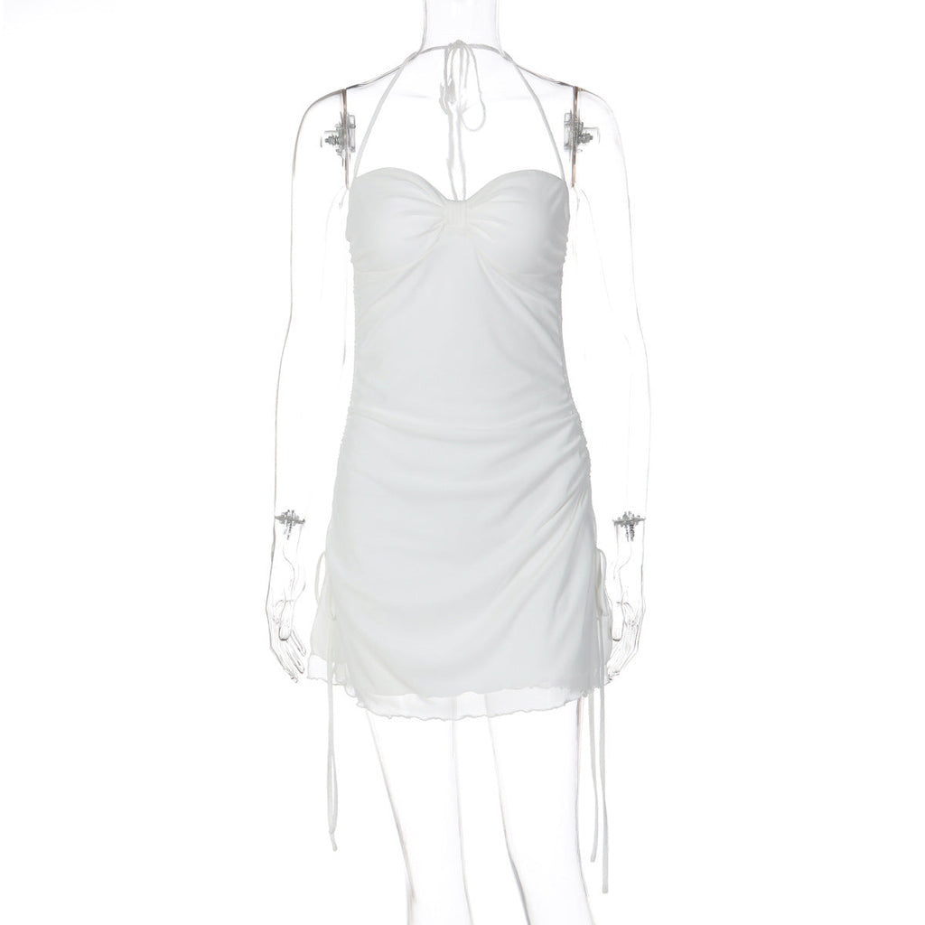 Women Clothing Spring Sexy Halter Strap Skinny Sheath Dress