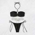 Bikini Swimsuit for Women Sexy Solid Color Beach Bikini Spring Swimsuit