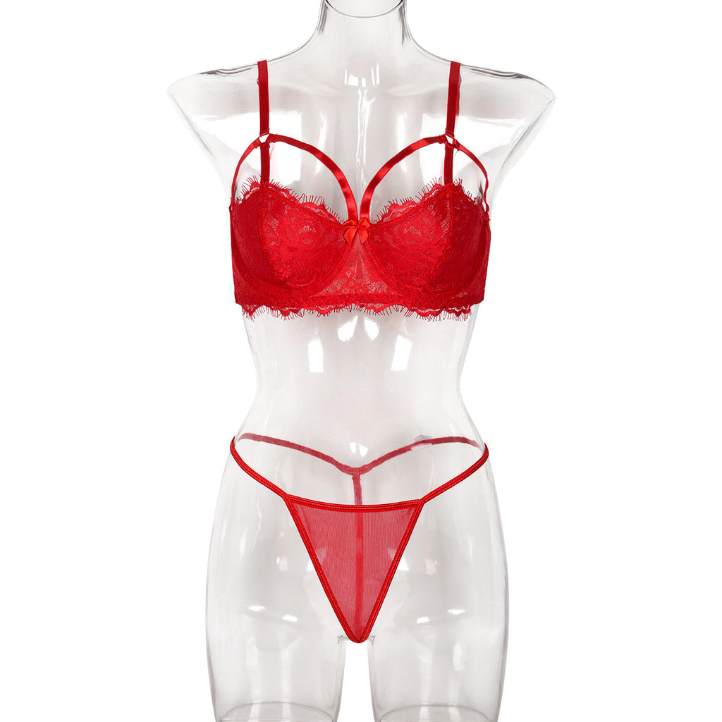 Women Clothing International Year Festival Red Sexy Underwear Two Piece Inner Wear