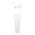 Summer White Dark Fringe Long Zipper Sexy Dress Cropped Outfit Sexy Women Clothing